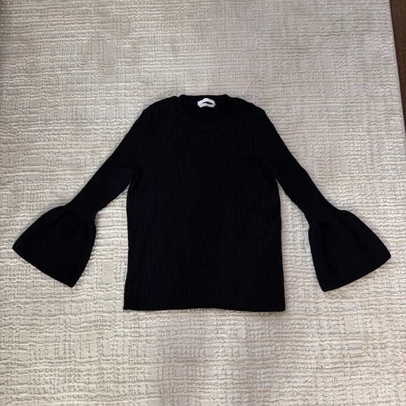 Hugo Boss Sweaters - Boss Women's Fantasia Ribbed Bell-Sleeve Wool Sweater - Size Small